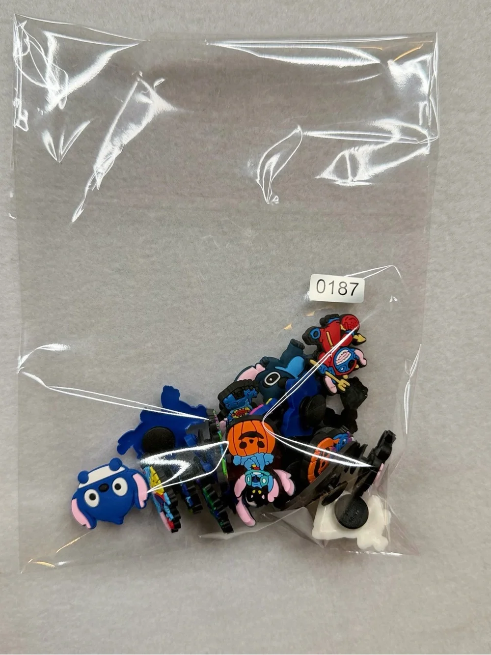21pc Lilo and Stitch Shoe Charms Set for Clogs PVC Cartoon Accessories Blue